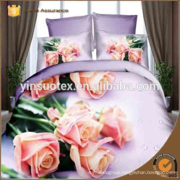 Chinese 100% polyester 3d flower printed bedding sets,hebei factory